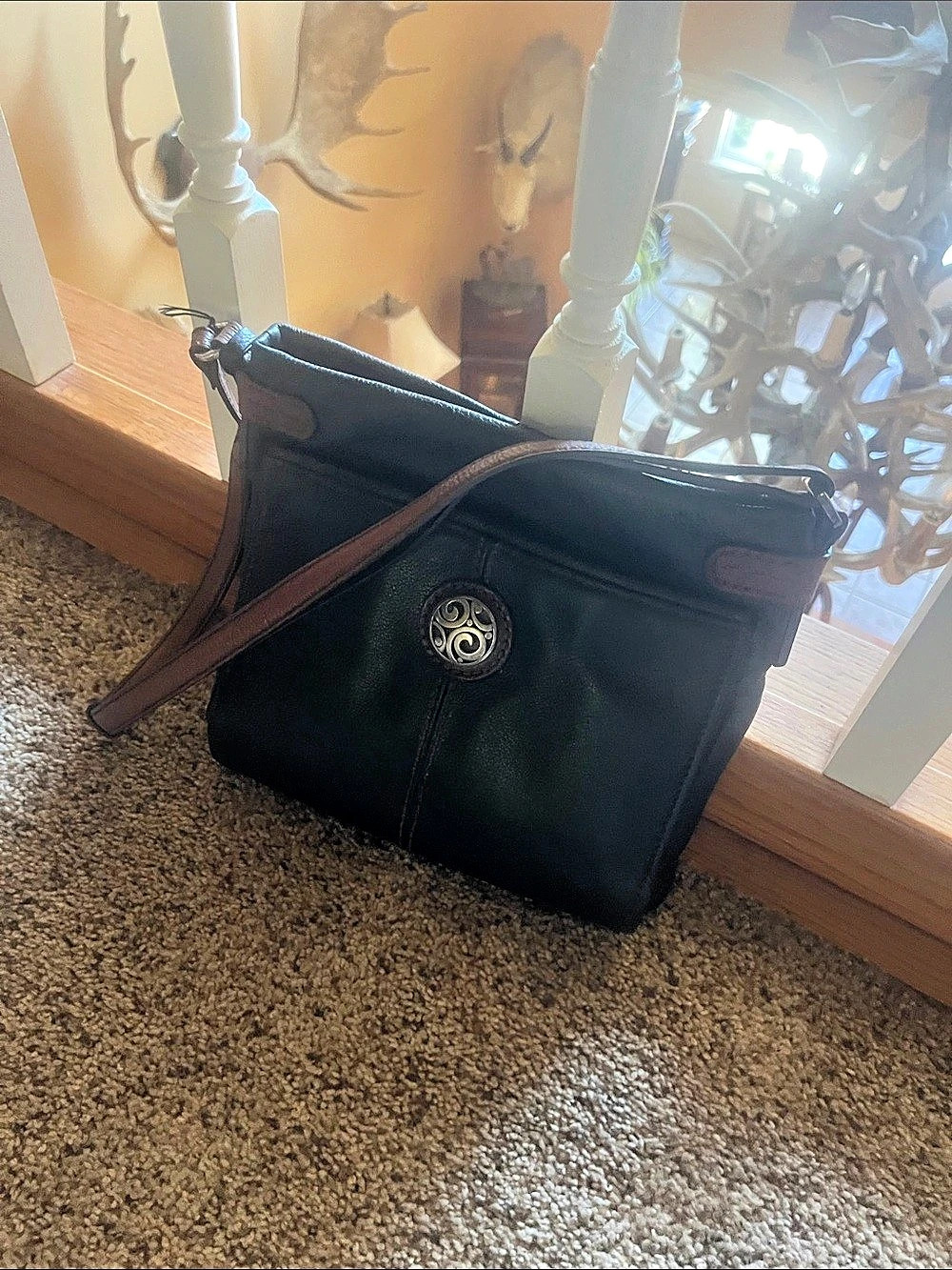 The Sak Black Brown Crossbody Bag